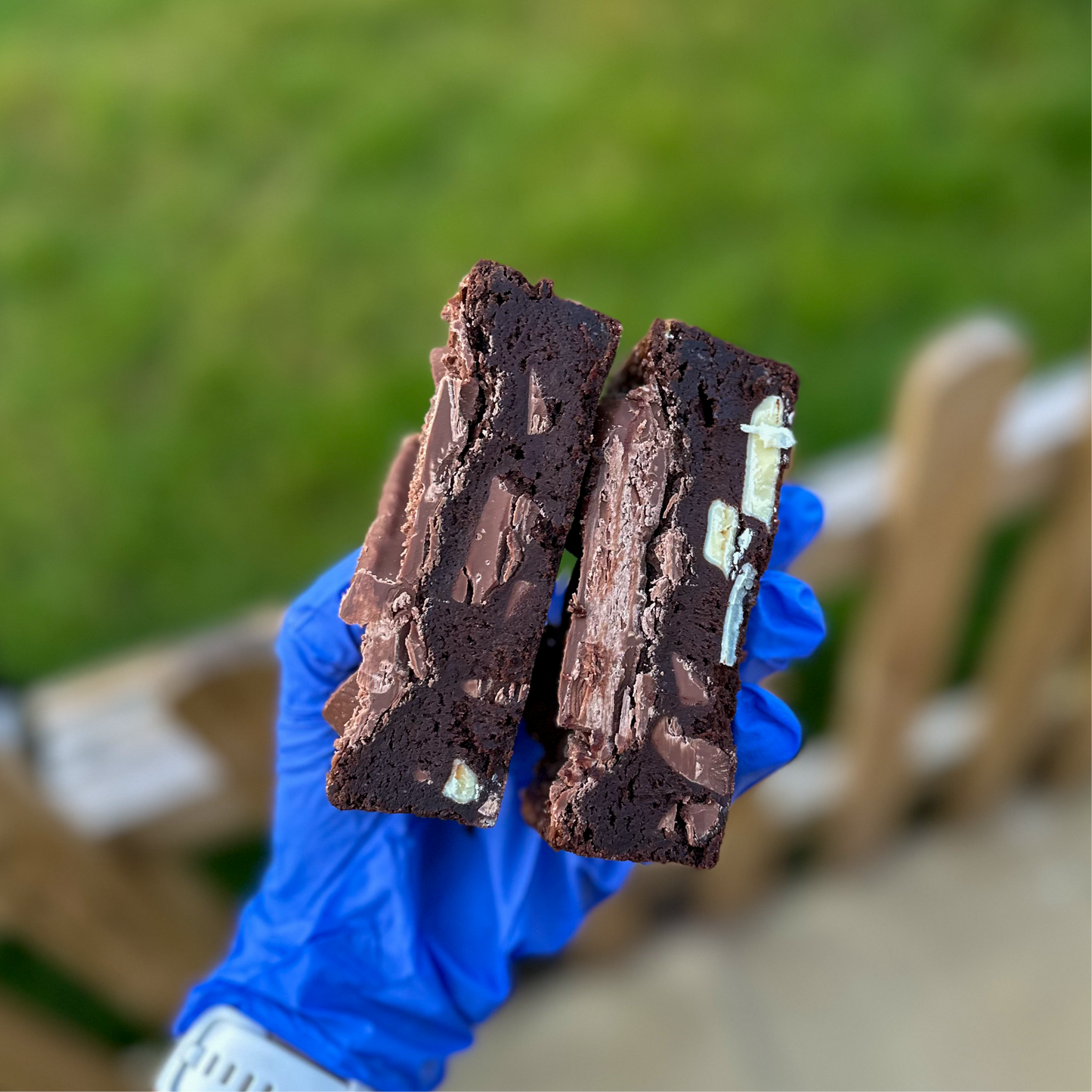 Chocolate orange brownie slab