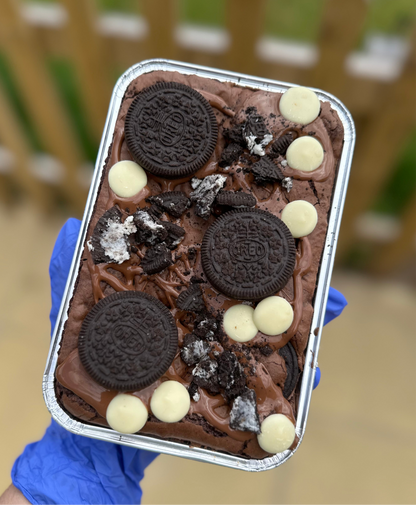 Oreo brownie slab