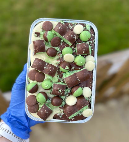 The minty brownie slab!