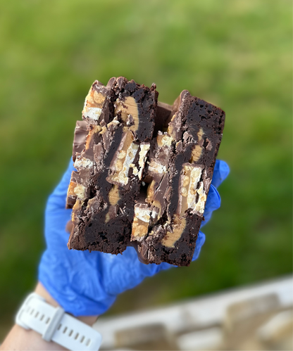 Peanut butter lover brownie slab