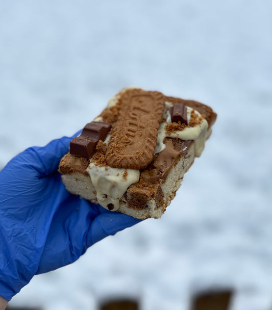 Biscoff and kinder blondie