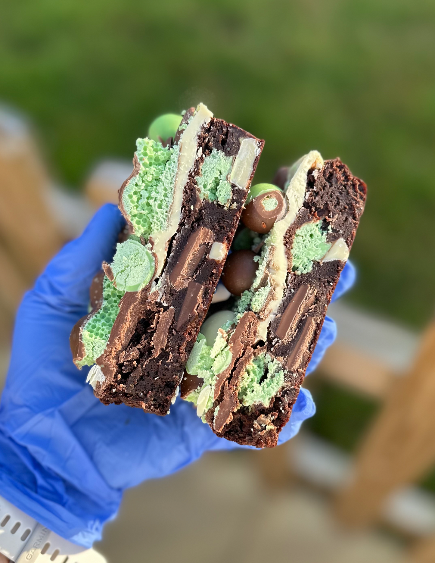 The minty brownie slab!