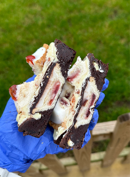 Cherry Bakewell brownie