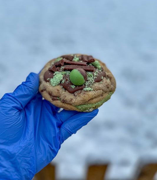 Mint aero stuffed cookie