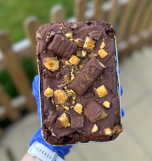 Crunchie brownie slab